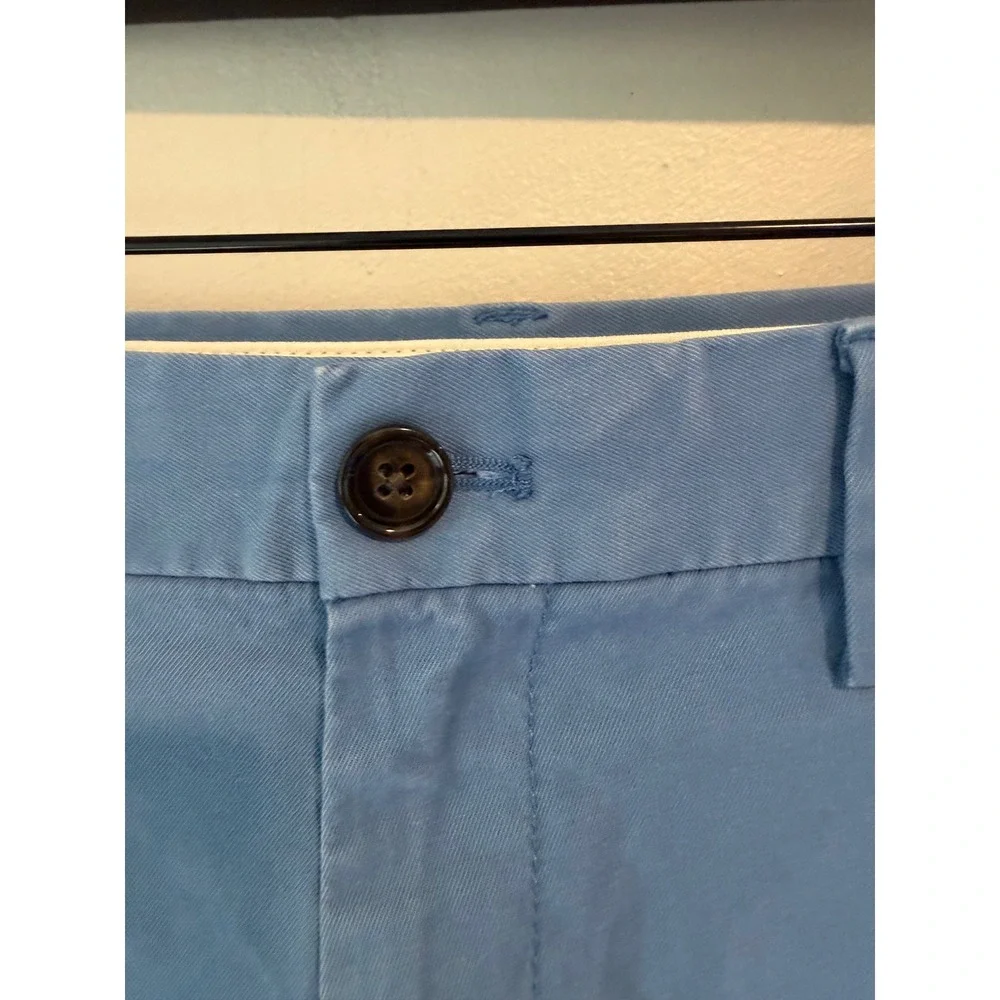 Banana Republic Emerson Shorts Mens 30 Blue Chino Cotton Twill Flat Front 9